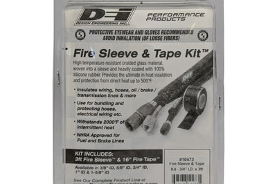 DEI Fire Sleeve and Tape Kit 3/4in I.D. x 3ft - Engine Components