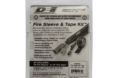 DEI Fire Sleeve and Tape Kit 3/8in I.D. x 3ft - Engine Components