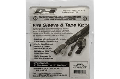 DEI Fire Sleeve and Tape Kit 5/8in I.D. x 3ft - Engine Components