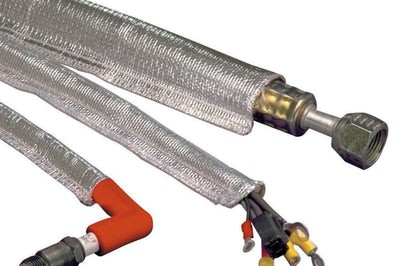 DEI Heat Sheath 1-1/4in I.D. x 3ft - Aluminized Sleeving - Sewn Edge - Engine Components