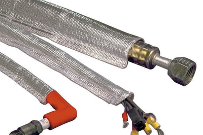 DEI Heat Sheath 1/2in I.D. x 3ft - Aluminized Sleeving - Sewn Edge - Engine Components