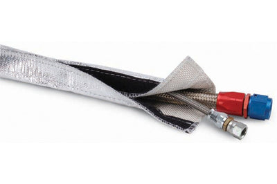 DEI Heat Shroud 1in I.D. x 3ft - Aluminized Sleeving - Hook and Loop Edge - Engine Components