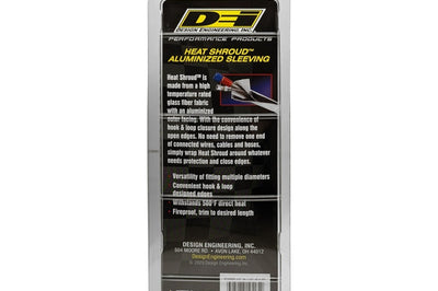DEI Heat Shroud 1in I.D. x 3ft - Aluminized Sleeving - Hook and Loop Edge - Engine Components