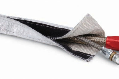 DEI Heat Shroud 2-1/2in x 3ft - Aluminized Sleeving-Hook and Loop Edge - Cooling