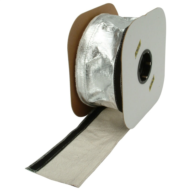 DEI Heat Shroud 2-1/2in x 50ft Spool - Aluminized Sleeving-Hook and Loop Edge - Cooling