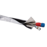 DEI Heat Shroud 3/4in I.D. x 3ft - Aluminized Sleeving - Hook and Loop Edge - Cooling