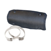 DEI Pipe Shield w/Stainless Steel Clamps - 4in x 8in - Onyx - Engine Components