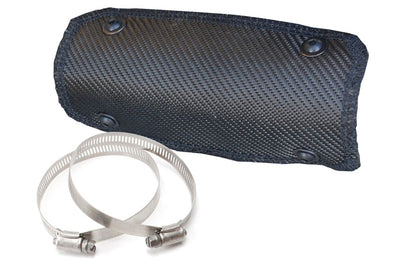 DEI Pipe Shield w/Stainless Steel Clamps - 4in x 8in - Onyx - Engine Components