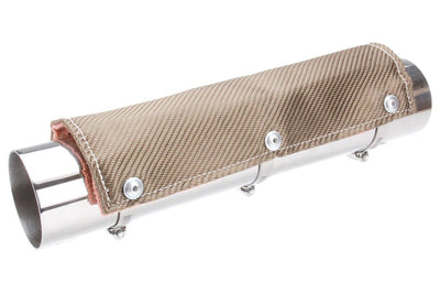 DEI Pipe Shield w/Stainless Steel Clamps - 6in x 12in - Titanium - Engine Components