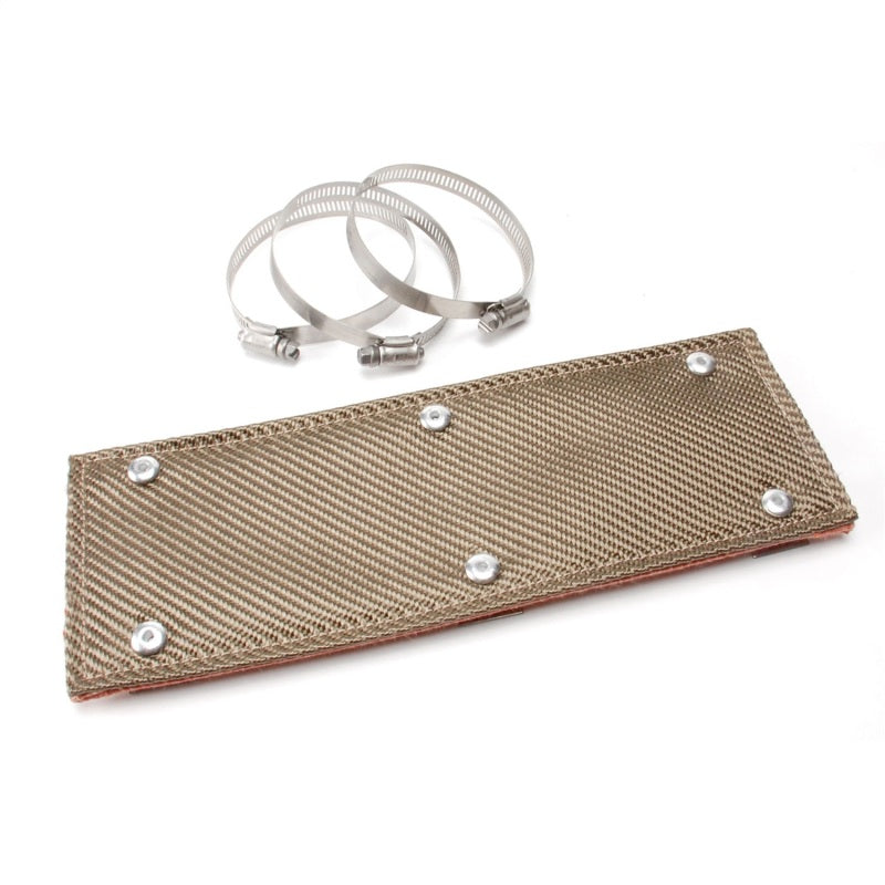 DEI Pipe Shield w/Stainless Steel Clamps - 6in x 12in - Titanium - Engine Components