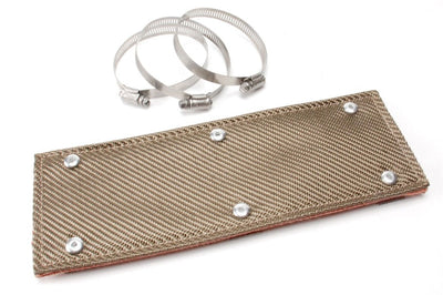 DEI Pipe Shield w/Stainless Steel Clamps - 6in x 12in - Titanium - Engine Components