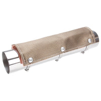 DEI Pipe Shield w/Stainless Steel Clamps - 6in x 12in - Titanium - Engine Components