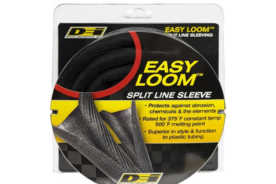 DEI Split Wire Sleeve Easy Loom 16mm-5/8in x 12 Black - Engine Components