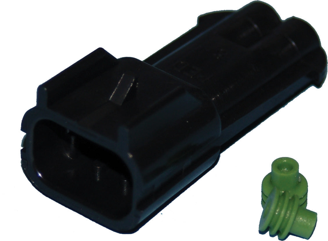 Namz Custom Cycle Delphi-packard Weatherpack 2-wire Male Connector - Watercraft Collection