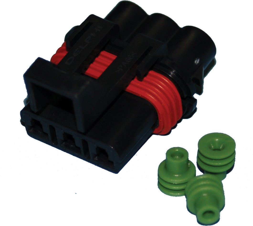 Namz Custom Cycle Delphi-packard Weatherpack 3-wire Female Connector - Watercraft Collection