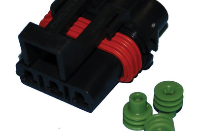 Namz Custom Cycle Delphi-packard Weatherpack 3-wire Female Connector - Watercraft Collection