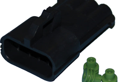 Namz Custom Cycle Delphi-packard Weatherpack 3-wire Male Connector - Watercraft Collection