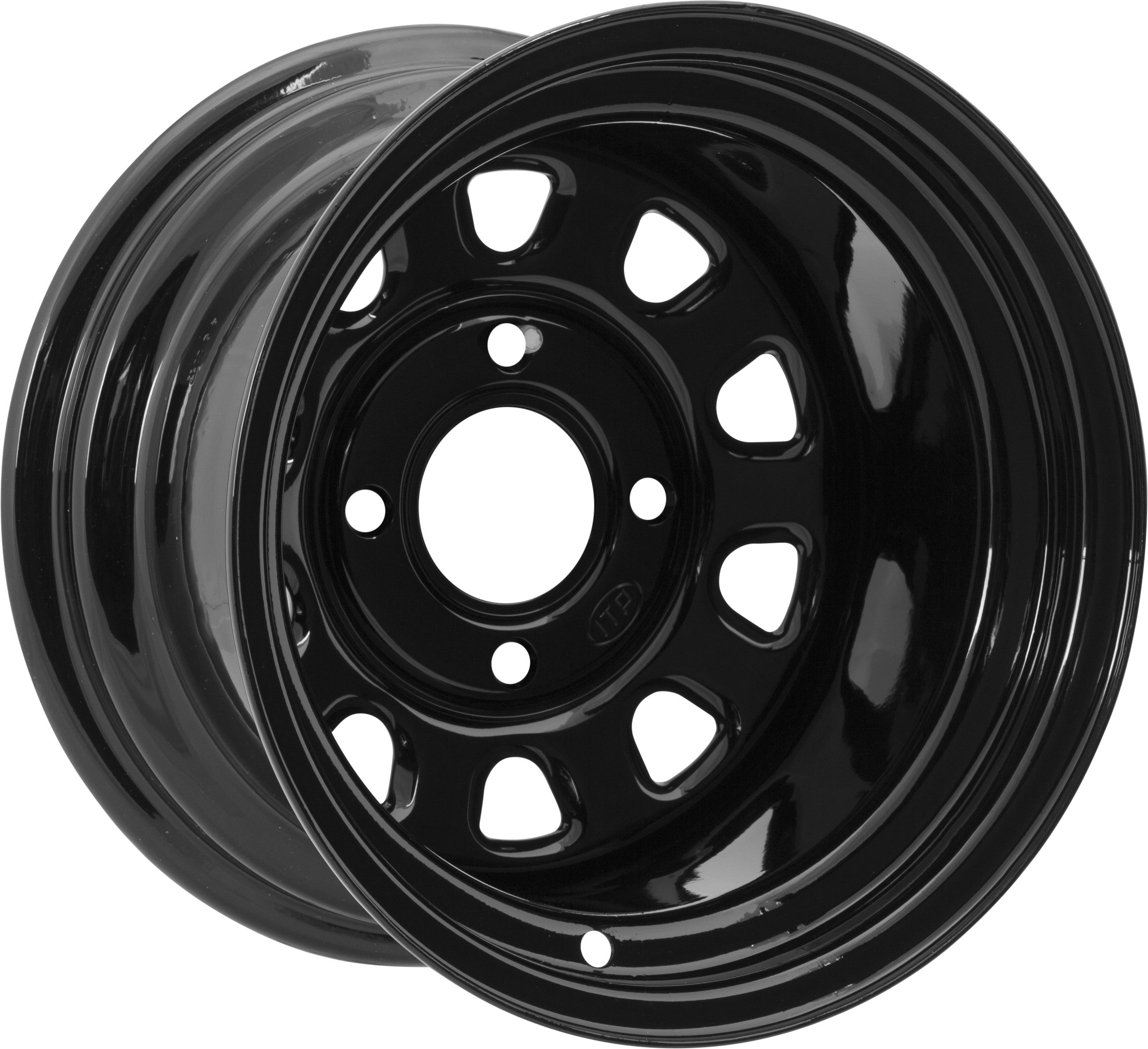 Itp Delta Steel Weel 12x7 4/156 4 + 3 Black 12mm - Tires & Wheels