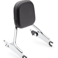 COBRA Detach Backrest Short Med Pad Chrome Chieftain 14