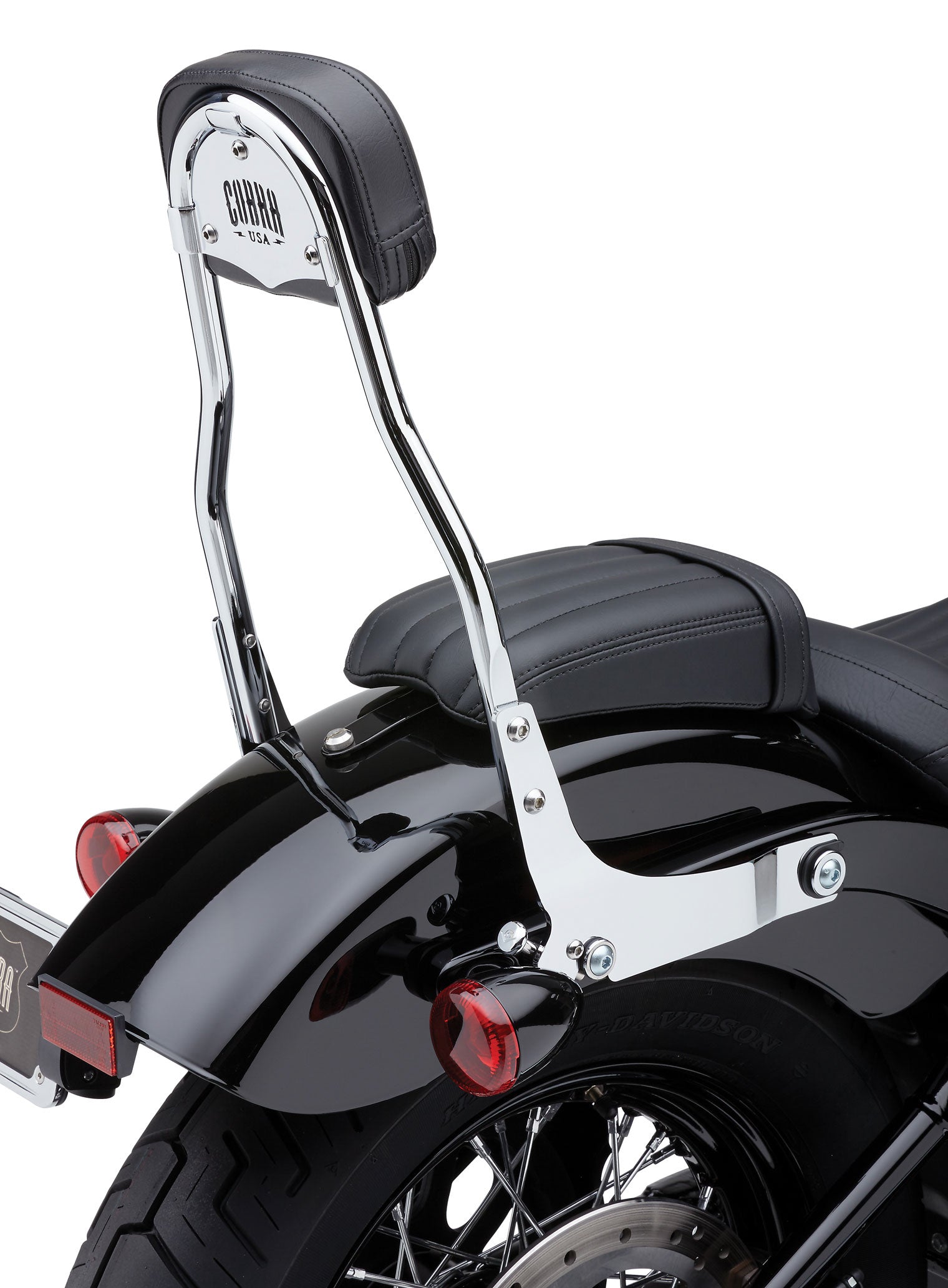 COBRA Detachable Backrest Round Chrome Flde/Flsl/Fxbb 18 22 - Body