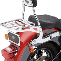 COBRA Detachable Backrest Round Chrome Softail 00 06