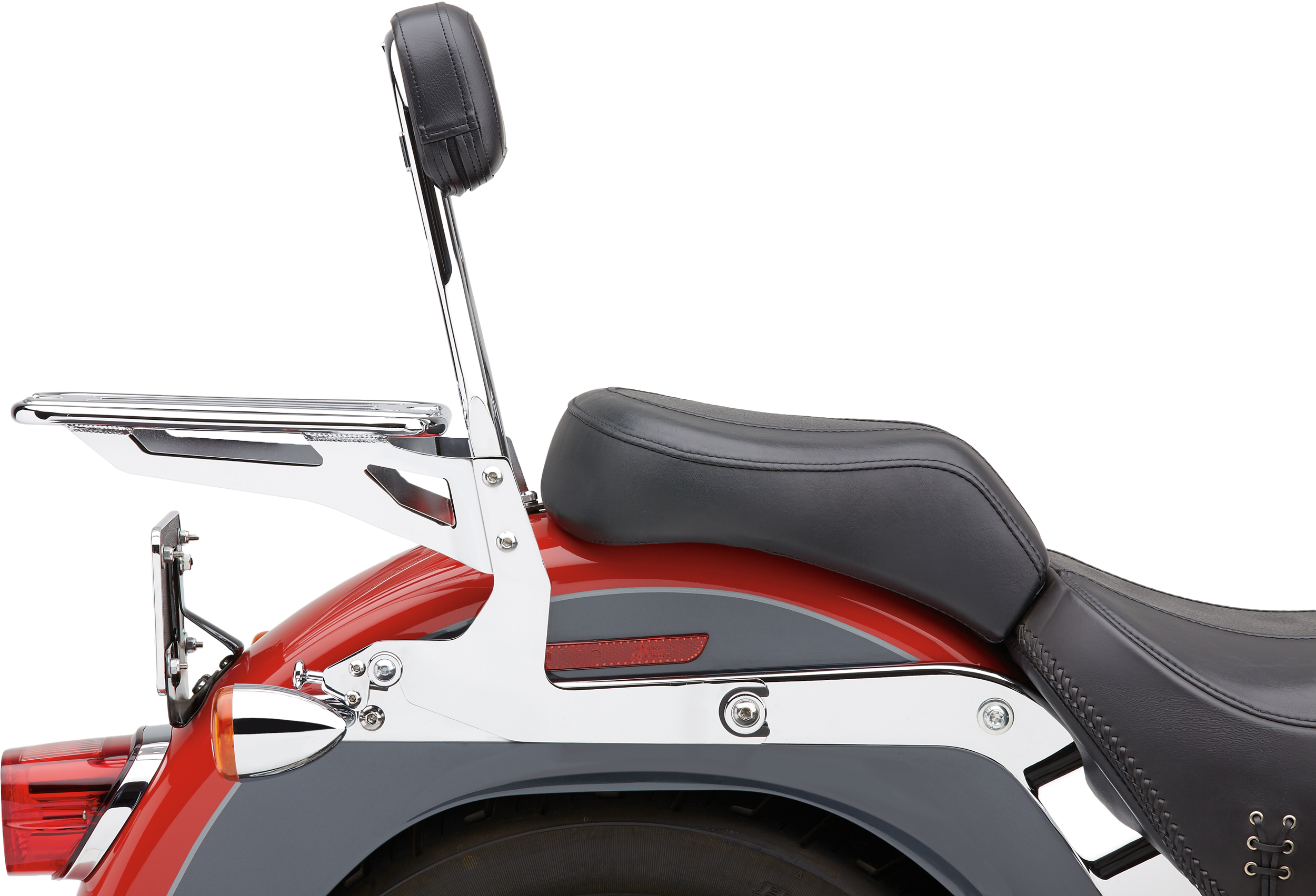 COBRA Detachable Backrest Round Chrome Softail 07 17