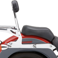 COBRA Detachable Backrest Round Chrome Softail 07 17