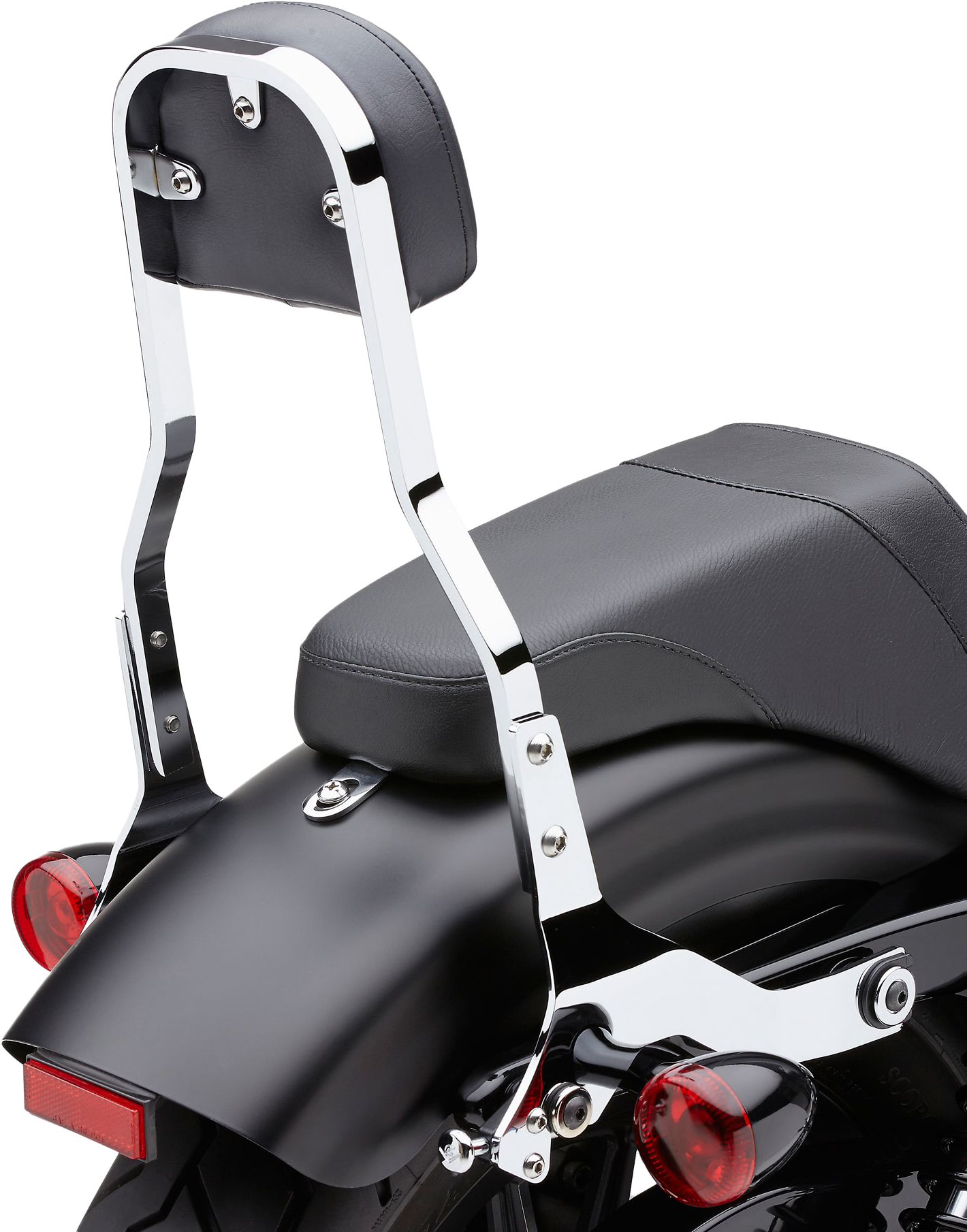 COBRA Detachable Backrest Short Chrome Softail 00 06