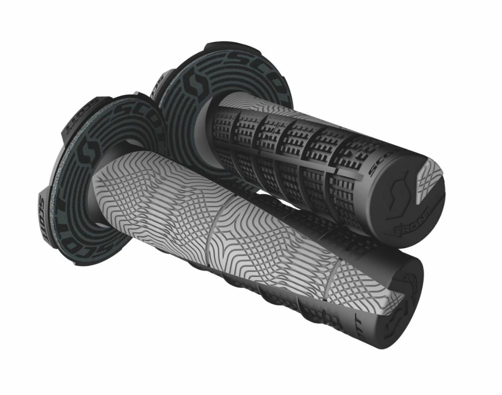 Scott Deuce Mx Grips (grey/blue) - Black/Grey - Offroad Collection