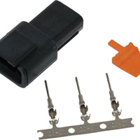 Namz Custom Cycle Deutsch Dtm 3-pin Receptacle W/3 Trmnls/wdglck Hd74103-98bk - Watercraft Collection