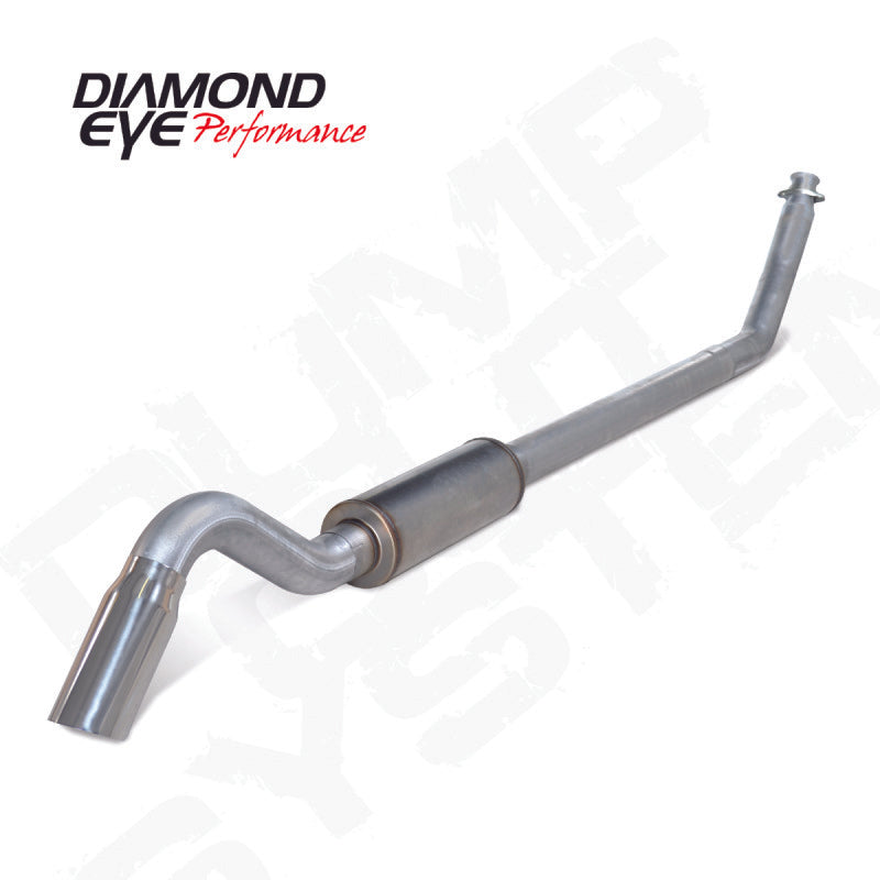 Diamond Eye Performance 4in AL TURBO BACK SGL DUMP OUT 94-02 DODGE NO MFLR INCLUDING TIP - Exhaust Mufflers & Tips