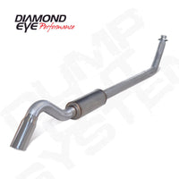 Diamond Eye Performance 4in AL TURBO BACK SGL DUMP OUT 94-02 DODGE NO MFLR INCLUDING TIP - Exhaust Mufflers & Tips