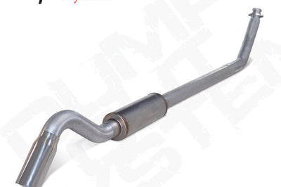 Diamond Eye Performance 4in AL TURBO BACK SGL DUMP OUT 94-02 DODGE NO MFLR INCLUDING TIP - Exhaust Mufflers & Tips