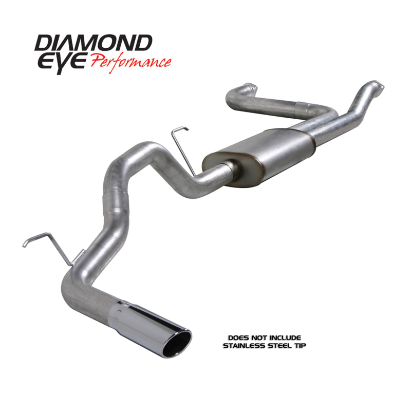 Diamond Eye Performance KIT 3-1/2in CB SGL GAS AL NISSAN TITAN 5.6L 07-10 - Exhaust Mufflers & Tips