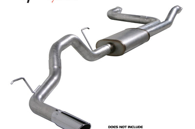 Diamond Eye Performance KIT 3-1/2in CB SGL GAS AL NISSAN TITAN 5.6L 07-10 - Exhaust Mufflers & Tips