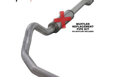 Diamond Eye Performance KIT 4in CB MFLR RPLCMENT PIPE SGL AL: 03-07 FORD 6.0L F250/F350 (Extended Cab Only) - Exhaust