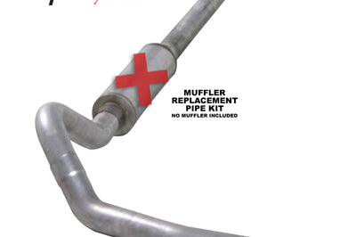 Diamond Eye Performance KIT 4in CB SGL MFLR RPLCMENT PIPE SS 01-05 CHEVY/GMC 6.6L 2500/3500 - Exhaust Mufflers & Tips