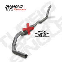 Diamond Eye Performance KIT 4in TB MFLR RPLCMENT PIPE SGL AL: 2-WHEEL DRIVE ONLY 89-93 DODGE CUMMINS 5.9L - Exhaust