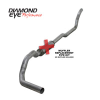 Diamond Eye Performance KIT 4in TB MFLR RPLCMENT PIPE SGL AL: 2-WHEEL DRIVE ONLY 89-93 DODGE CUMMINS 5.9L - Exhaust