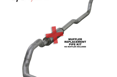 Diamond Eye Performance KIT 4in TB MFLR RPLCMENT PIPE SGL AL: 2-WHEEL DRIVE ONLY 89-93 DODGE CUMMINS 5.9L - Exhaust
