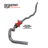 Diamond Eye Performance KIT 4in TB MFLR RPLCMENT PIPE SGL AL: 89-93 DODGE CUMMINS 5.9L - Exhaust Mufflers & Tips