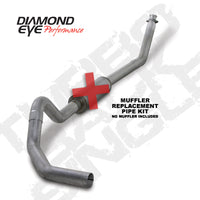 Diamond Eye Performance KIT 4in TB MFLR RPLCMENT PIPE SGL AL: 98.5 - 02 DODGE CUMMINS 5.9L - Exhaust Mufflers & Tips