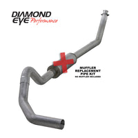 Diamond Eye Performance KIT 4in TB MFLR RPLCMENT PIPE SGL AL: 98.5 - 02 DODGE CUMMINS 5.9L - Exhaust Mufflers & Tips