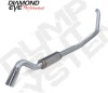 Diamond Eye Performance KIT 4in TB SGL AL: TURN DOWN 00-03 FORD 7.3L F250/F350 - Exhaust Mufflers & Tips