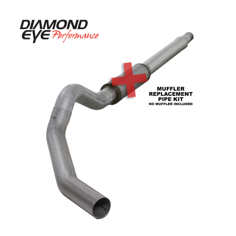 Diamond Eye Performance KIT 5in CB MFLR RPLCMENT PIPE SGL AL: 03-07 FORD 6.0L F250/F350 - Exhaust Mufflers & Tips