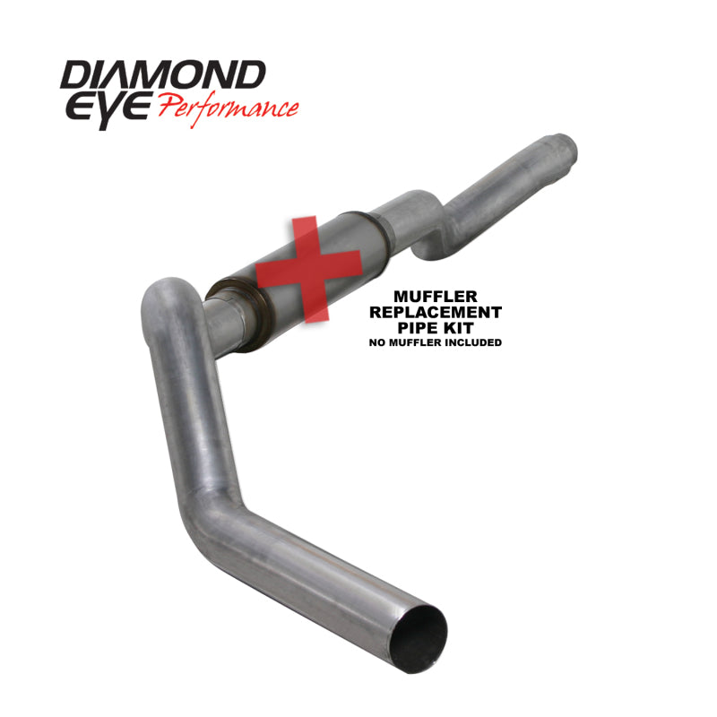Diamond Eye Performance KIT 5in CB MFLR RPLCMENT PIPE SGL AL: 2006-2007.5 CHEVY 6.6L 2500/3500 - Exhaust Mufflers & Tips