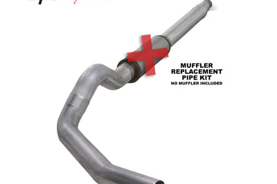 Diamond Eye Performance KIT 5in CB MFLR RPLCMENT PIPE SGL AL: 94-97 FORD 7.3L F250/F350 PWRSTROKE - Exhaust Mufflers &