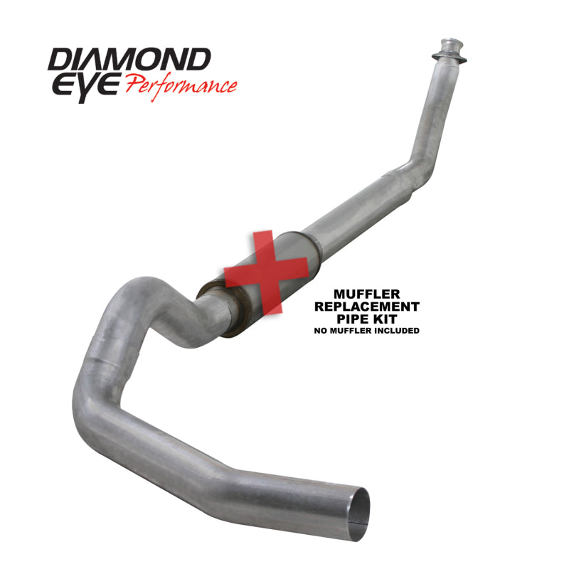 Diamond Eye Performance KIT 5in TB SGL MFLR RPLCMENT PIPE AL: 94-02 DODGE CUMMINS 5.9L W/ RP #510220 - Exhaust Mufflers