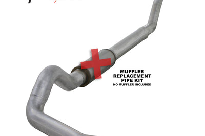 Diamond Eye Performance KIT 5in TB SGL MFLR RPLCMENT PIPE AL: 94-02 DODGE CUMMINS 5.9L W/ RP #510220 - Exhaust Mufflers