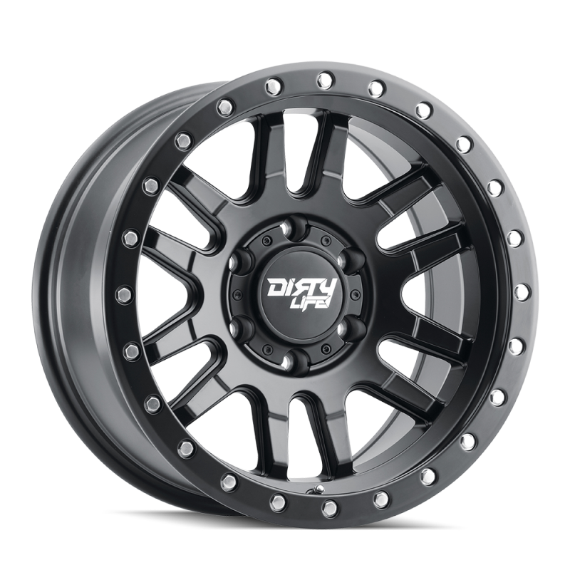 Dirty Life 9309 Canyon Pro 17x9/5x127 BP/-12mm Offset/71.5mm Hub Matte Black Wheel - Beadlock - Wheels